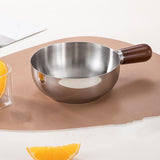 Maxbell Milk Heating Pot Portable Non Slip Kitchen Cookware for Heating Oil Pot Silver