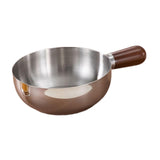Maxbell Milk Heating Pot Portable Non Slip Kitchen Cookware for Heating Oil Pot Silver