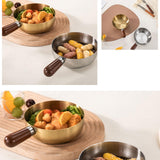 Maxbell Milk Heating Pot Portable Non Slip Kitchen Cookware for Heating Oil Pot Silver