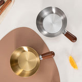 Maxbell Milk Heating Pot Portable Non Slip Kitchen Cookware for Heating Oil Pot Gold