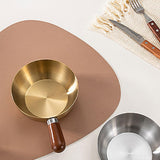 Maxbell Milk Heating Pot Portable Non Slip Kitchen Cookware for Heating Oil Pot Gold