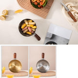 Maxbell Milk Heating Pot Portable Non Slip Kitchen Cookware for Heating Oil Pot Gold