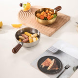 Maxbell Milk Heating Pot Portable Non Slip Kitchen Cookware for Heating Oil Pot Gold