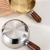 Maxbell Milk Heating Pot Portable Non Slip Kitchen Cookware for Heating Oil Pot Gold