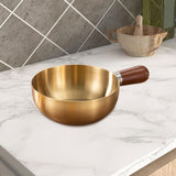 Maxbell Milk Heating Pot Portable Non Slip Kitchen Cookware for Heating Oil Pot Gold
