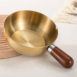 Maxbell Milk Heating Pot Portable Non Slip Kitchen Cookware for Heating Oil Pot Gold