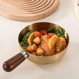 Maxbell Milk Heating Pot Portable Non Slip Kitchen Cookware for Heating Oil Pot Gold