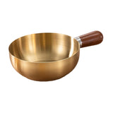 Maxbell Milk Heating Pot Portable Non Slip Kitchen Cookware for Heating Oil Pot Gold