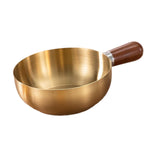 Maxbell Milk Heating Pot Portable Non Slip Kitchen Cookware for Heating Oil Pot Gold