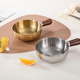 Maxbell Milk Heating Pot Portable Non Slip Kitchen Cookware for Heating Oil Pot Gold