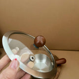 Maxbell Milk Heating Pot Portable Non Slip Kitchen Cookware for Heating Oil Pot Silver with Lid