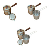Maxbell Oil Strainer Pot and Lid Stainless Steel Frying Pot for Camping Frying Party with Filter