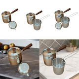 Maxbell Oil Strainer Pot and Lid Stainless Steel Frying Pot for Camping Frying Party with Filter