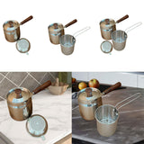 Maxbell Oil Strainer Pot and Lid Stainless Steel Frying Pot for Camping Frying Party with Filter