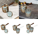 Maxbell Oil Strainer Pot and Lid Stainless Steel Frying Pot for Camping Frying Party with Filter