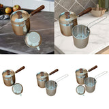 Maxbell Oil Strainer Pot and Lid Stainless Steel Frying Pot for Camping Frying Party with Filter