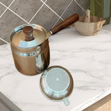Maxbell Oil Strainer Pot and Lid Stainless Steel Frying Pot for Camping Frying Party with Filter