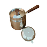 Maxbell Oil Strainer Pot and Lid Stainless Steel Frying Pot for Camping Frying Party with Filter