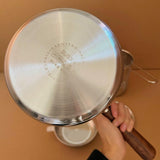 Maxbell Oil Strainer Pot and Lid Stainless Steel Frying Pot for Camping Frying Party with Filter