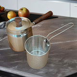Maxbell Oil Strainer Pot and Lid Stainless Steel Frying Pot for Camping Frying Party with Basket