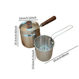 Maxbell Oil Strainer Pot and Lid Stainless Steel Frying Pot for Camping Frying Party with Basket