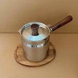 Maxbell Oil Strainer Pot and Lid Stainless Steel Frying Pot for Camping Frying Party with Basket