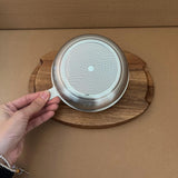 Maxbell Oil Strainer Pot and Lid Stainless Steel Frying Pot for Camping Frying Party with Filter Basket