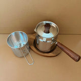 Maxbell Oil Strainer Pot and Lid Stainless Steel Frying Pot for Camping Frying Party with Filter Basket
