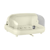 Maxbell Cup Storage Holder Dish Drainer with Clear Lid for Dishes Coffee Mug Bowls Beige