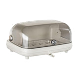 Maxbell Cup Storage Holder Dish Drainer with Clear Lid for Dishes Coffee Mug Bowls Gray