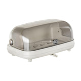 Maxbell Cup Storage Holder Dish Drainer with Clear Lid for Dishes Coffee Mug Bowls Gray