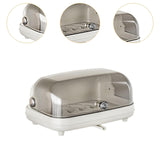 Maxbell Cup Storage Holder Dish Drainer with Clear Lid for Dishes Coffee Mug Bowls Gray
