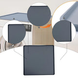 Maxbell Washer and Dryer Topper Cover Raised Edges Multiuse Boot Tray Protective Pad black