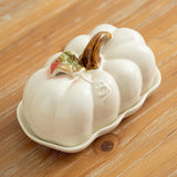 Maxbell Salad Plate with Lid Elegant Ceramic Dessert Plate for Party Cafe Restaurant White