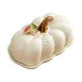 Maxbell Salad Plate with Lid Elegant Ceramic Dessert Plate for Party Cafe Restaurant White