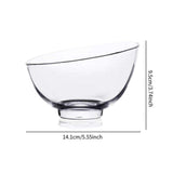 Maxbell 2 Pieces Glass Salad Bowls Glassware Clear for Fruit Dessert Kitchen Counter