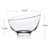 Maxbell 2 Pieces Glass Salad Bowls Glassware Clear for Fruit Dessert Kitchen Counter