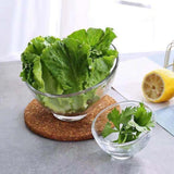 Maxbell 2 Pieces Glass Salad Bowls Glassware Clear for Fruit Dessert Kitchen Counter