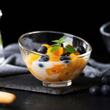 Maxbell 2 Pieces Glass Salad Bowls Glassware Clear for Fruit Dessert Kitchen Counter
