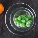 Maxbell 2 Pieces Glass Salad Bowls Glassware Clear for Fruit Dessert Kitchen Counter