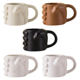Maxbell Novelty Fist Coffee Mug Ceramic for Men Women Coffee Lover Gift Drinking Mug Beige