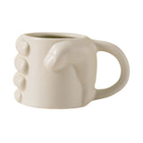 Maxbell Novelty Fist Coffee Mug Ceramic for Men Women Coffee Lover Gift Drinking Mug Beige