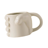 Maxbell Novelty Fist Coffee Mug Ceramic for Men Women Coffee Lover Gift Drinking Mug Beige