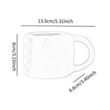 Maxbell Novelty Fist Coffee Mug Ceramic for Men Women Coffee Lover Gift Drinking Mug Brown