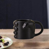 Maxbell Novelty Fist Coffee Mug Ceramic for Men Women Coffee Lover Gift Drinking Mug Black