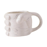 Maxbell Novelty Fist Coffee Mug Ceramic for Men Women Coffee Lover Gift Drinking Mug White Marble