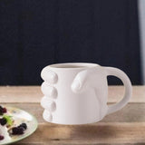 Maxbell Novelty Fist Coffee Mug Ceramic for Men Women Coffee Lover Gift Drinking Mug White