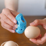 Maxbell 2Pcs Silicone Egg Brush Kitchen Gadgets for Fresh Eggs Rotating Egg Scrubber Blue