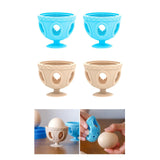 Maxbell 2Pcs Silicone Egg Brush Kitchen Gadgets for Fresh Eggs Rotating Egg Scrubber Blue
