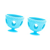 Maxbell 2Pcs Silicone Egg Brush Kitchen Gadgets for Fresh Eggs Rotating Egg Scrubber Blue
